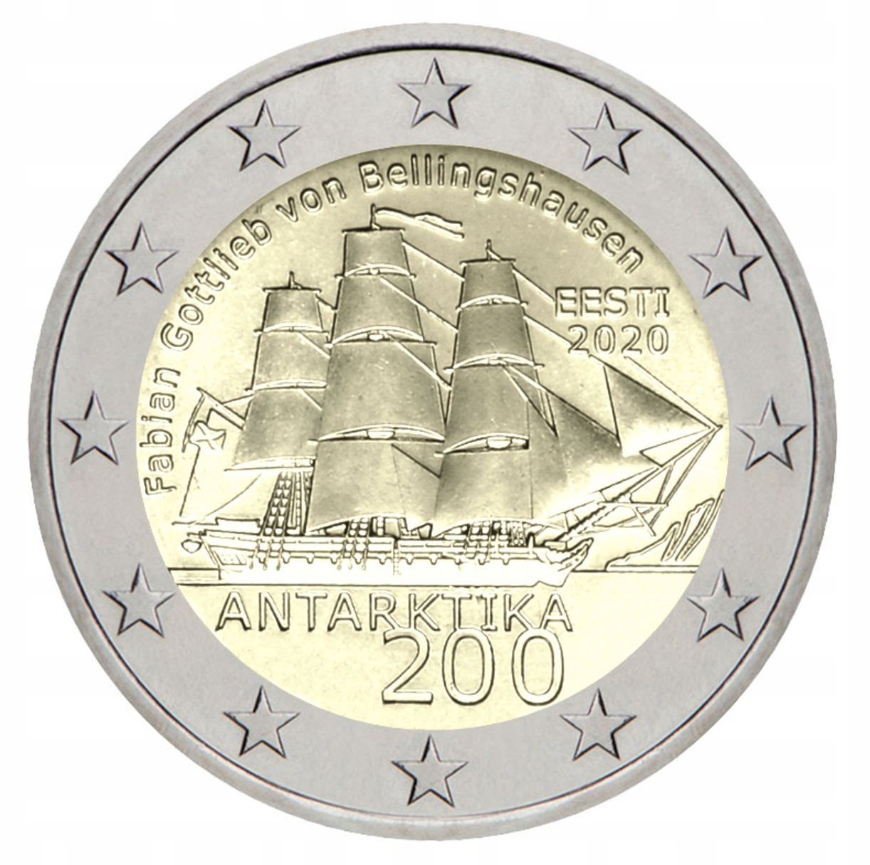 ESTONIA 2 EURO 2020 UNC ANTARKTYDA