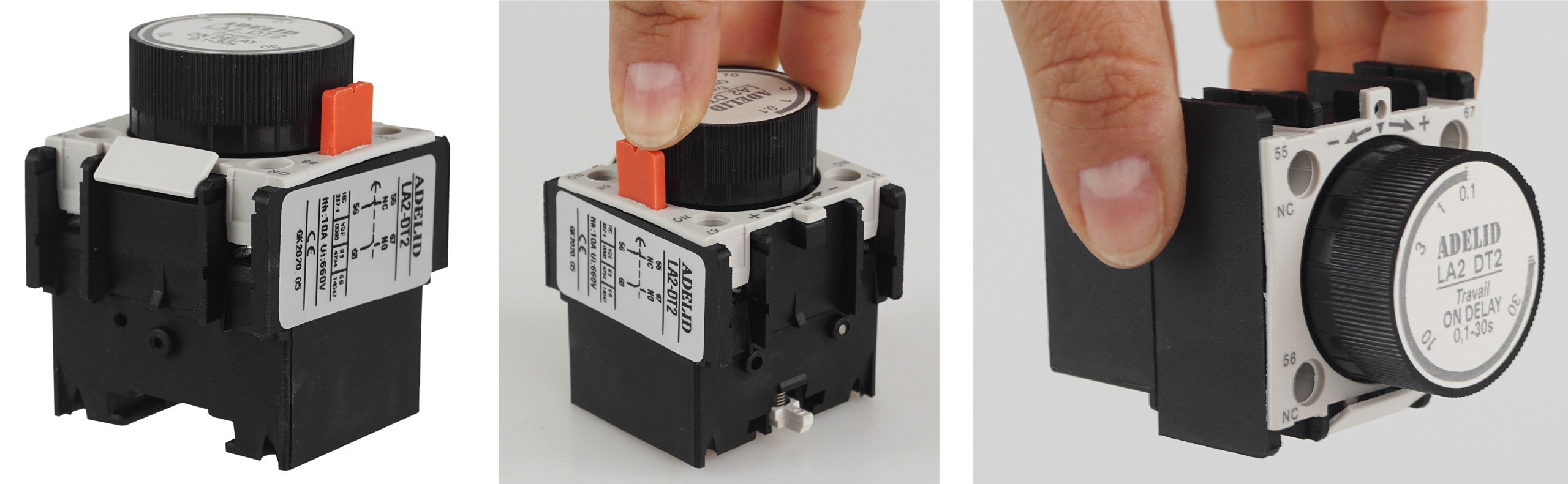 STYCZNIK REGULATOR CZASOWY 0,1-30 sec LA2 DT2 Kod producenta LA2-DT2