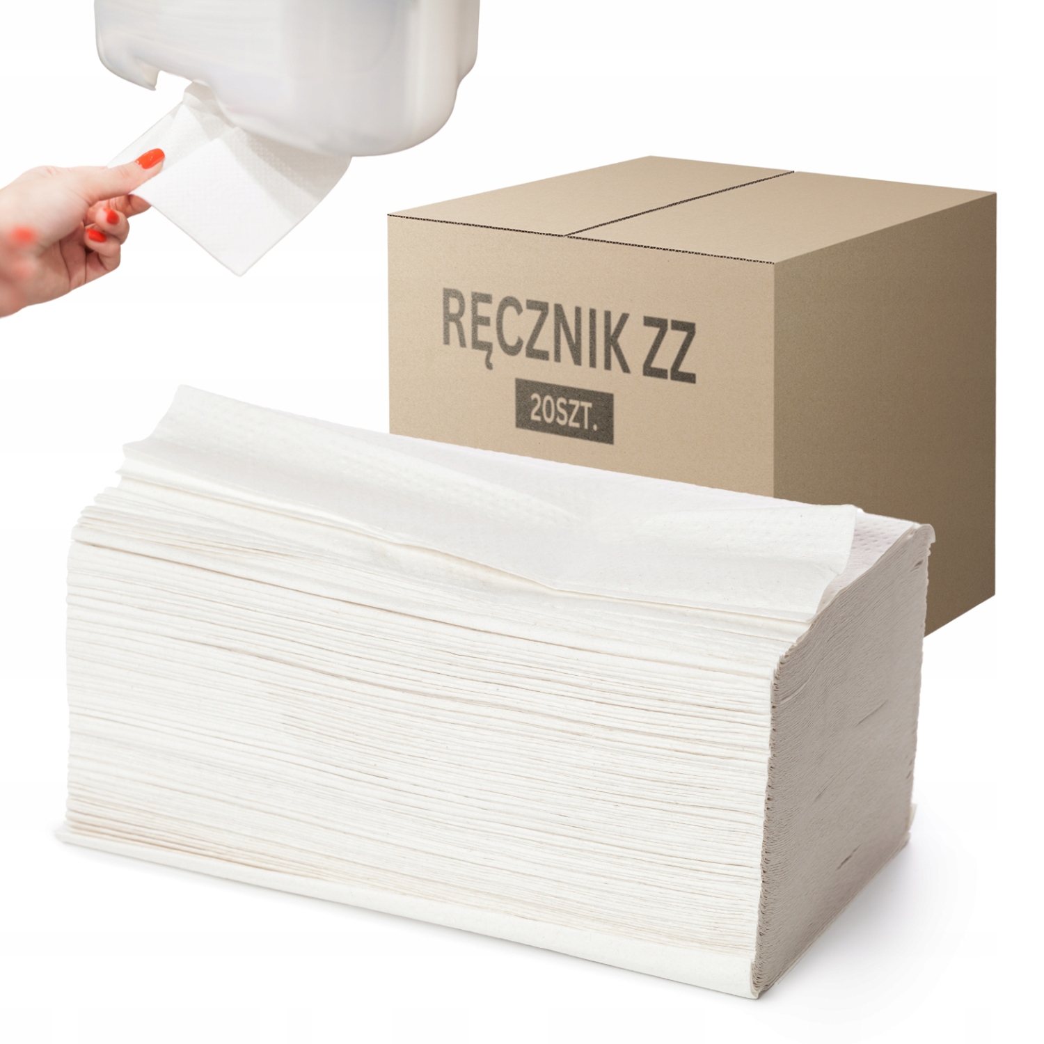 Levně Papírový ručník Zz šedý skládací do podavače 2 vrstvy bezprašný 20ks