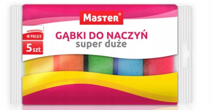 

5x Duża Gąbka Do Mycia Naczyń Zmywak Kuchenny ika
