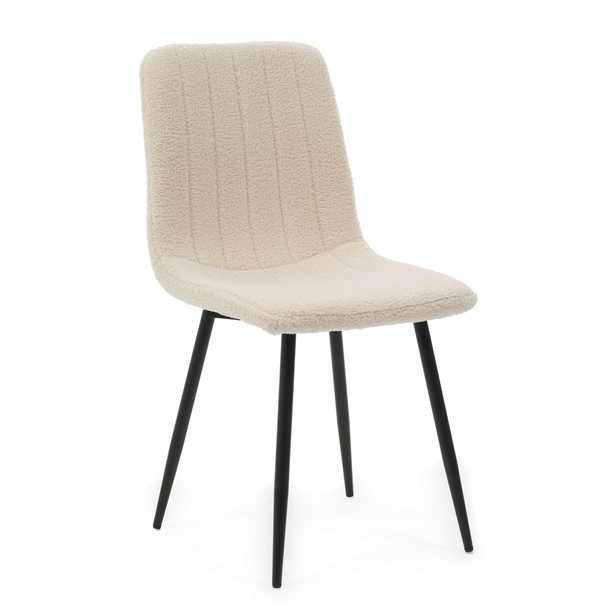 Čalouněná Židle Do Obývacího Pokoje Boucle Teddy Gela Světle Béžová Ecru