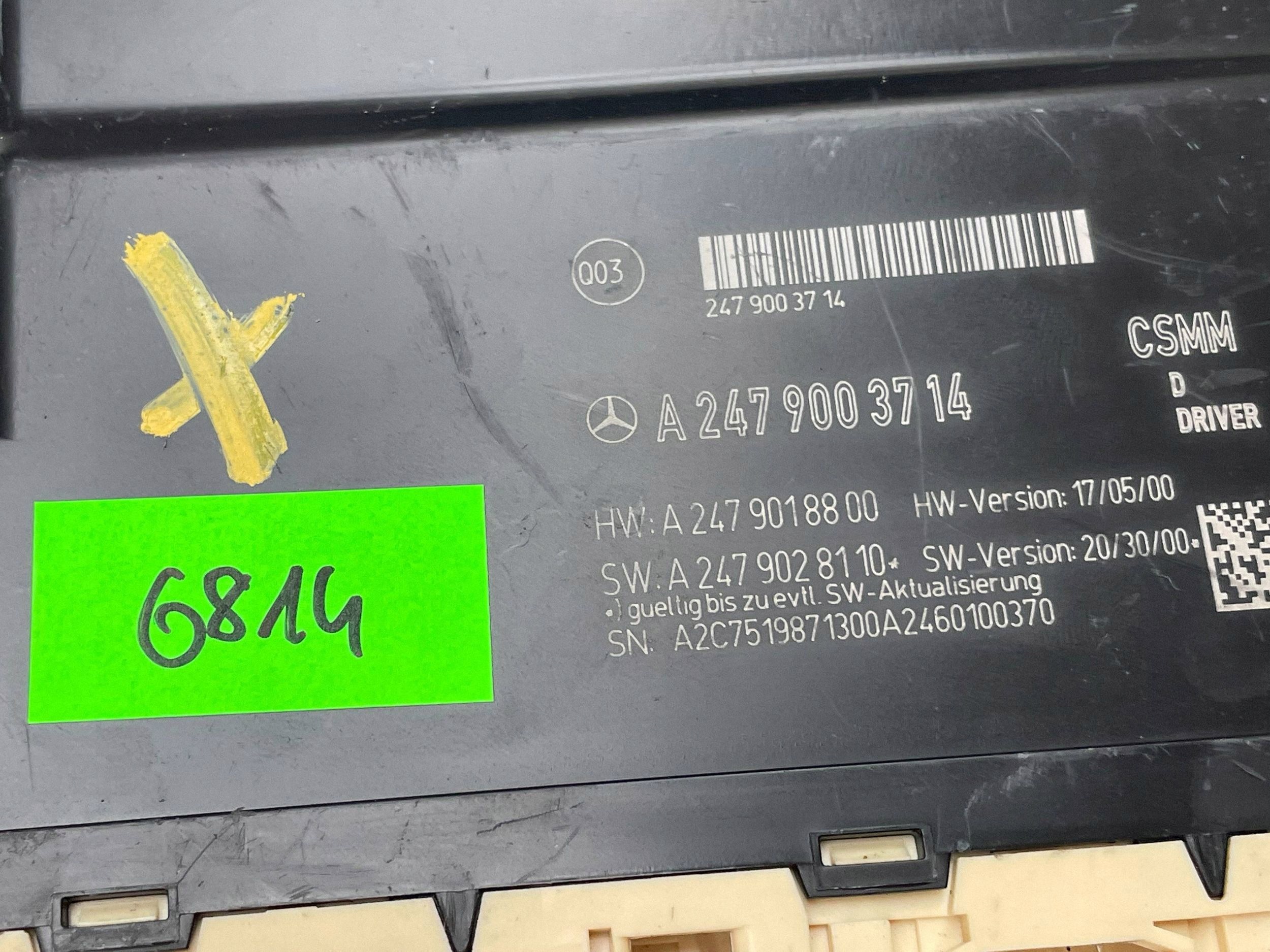 Module Siège KIEROWCA A2479003714 MERCEDES-BENZ B W247 Original !J