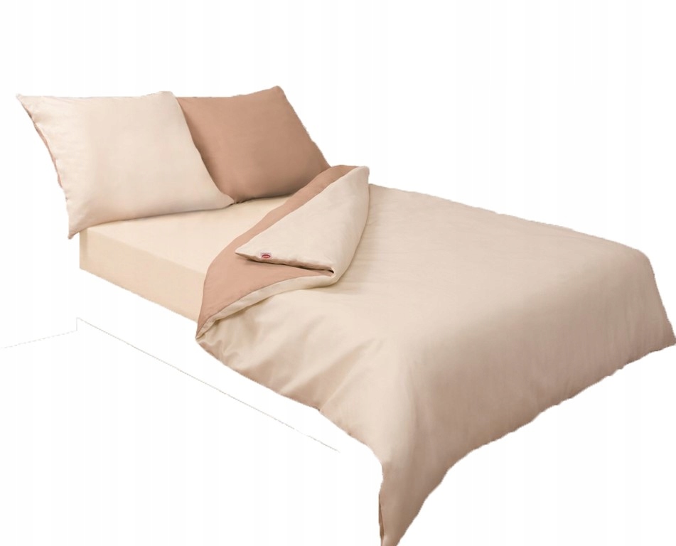 Posteľná Bielizeň obojstranná 220x200 +2x70x80 svetlo/tmavo béžová Matex