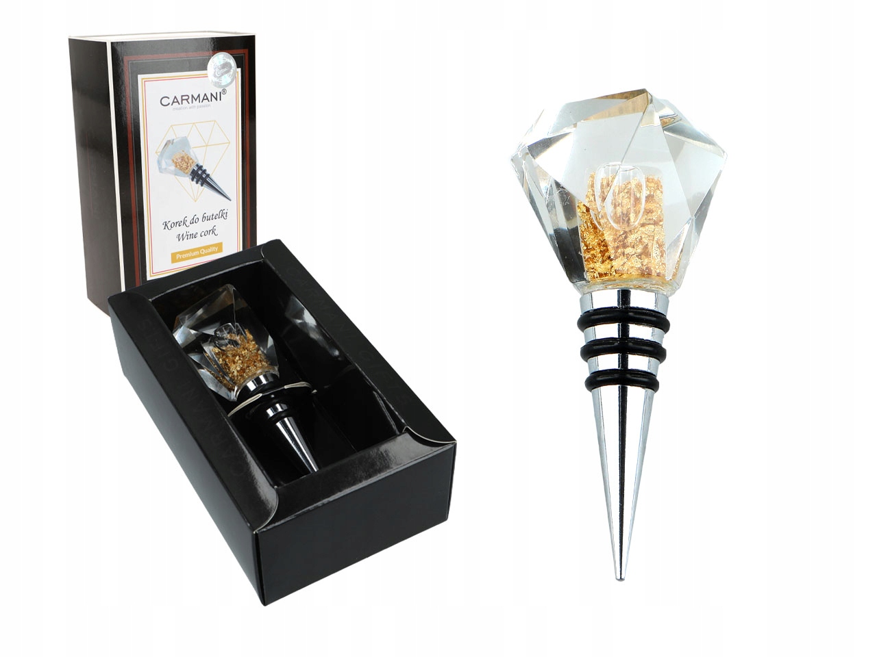 Korek Na Láhev Vína Zátka S Částečkami Zlata Dárek Pro Ni