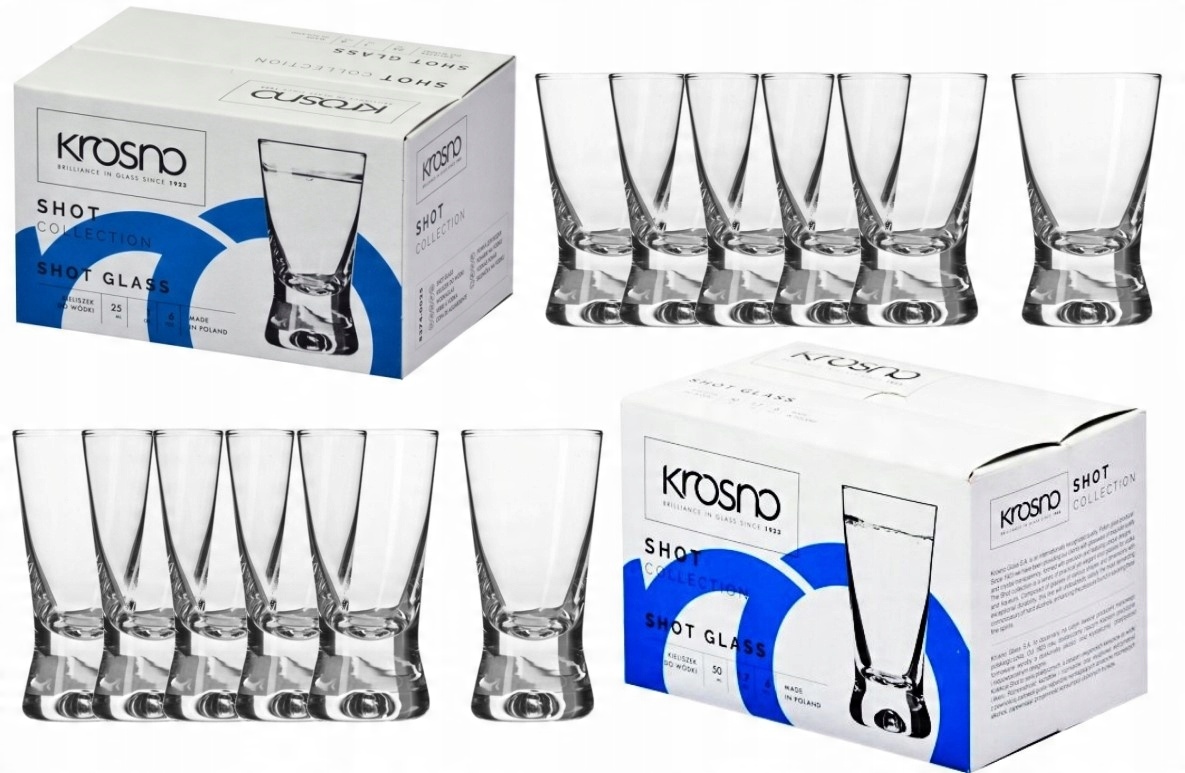 

Zestaw Xline Krosno Kieliszki Shot 25 ml i 50 ml