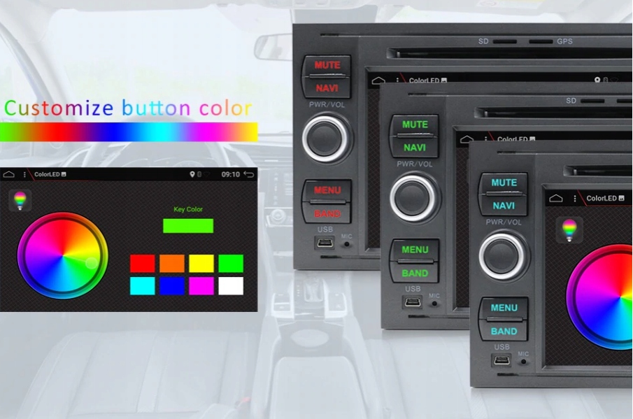 RADIO ANDROID FORD MONDEO FOCUS C-MAX KUGA GALAXY Komunikacja Bluetooth GPS Wi-Fi