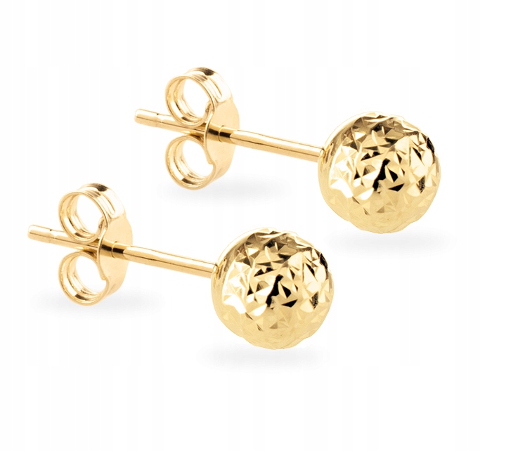 

Piękne Duże Złote Kolczyki Kulki 333 5 mm