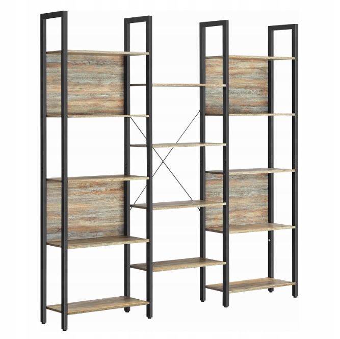 Regál Songmics Do Obývacího Pokoje 158 cm x 166 cm x 24 cm dub světlý