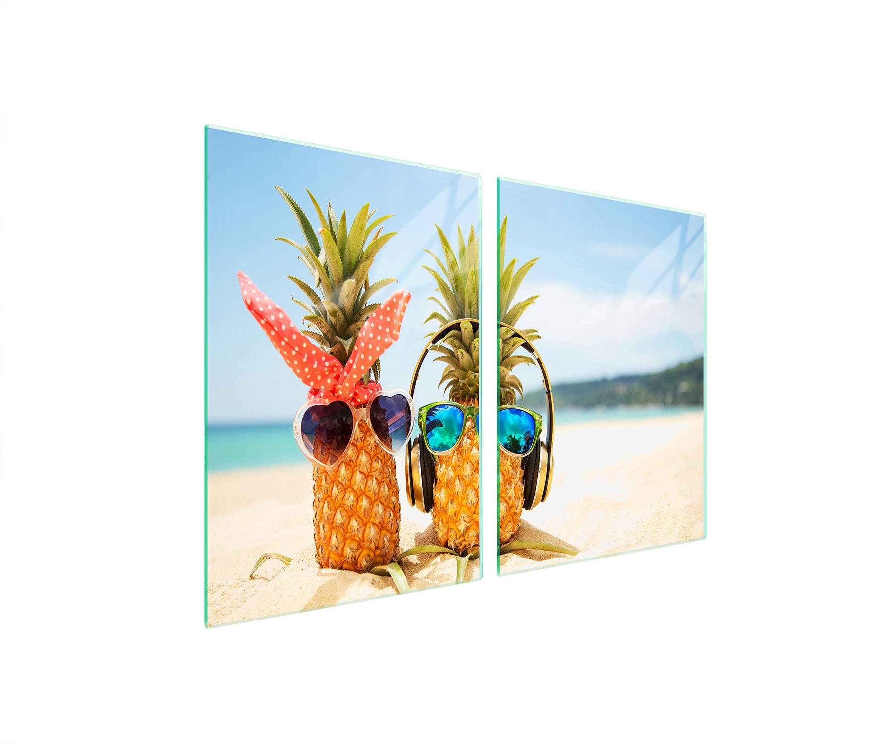 Skleněná Ochranná Deska Do Kuchyně 2x45x52 Ananas Tvrzené Sklo