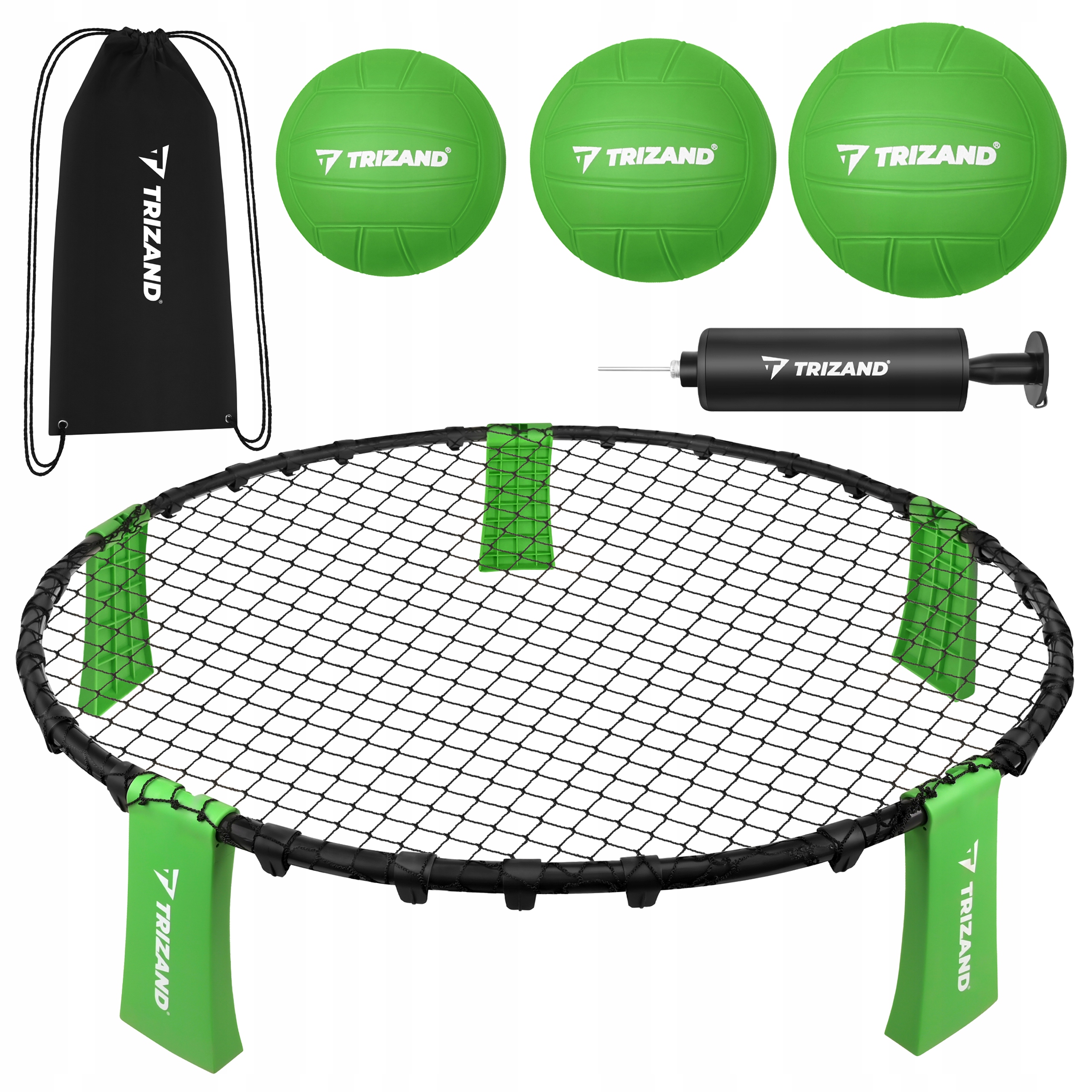 Zestaw do Gry Mini Siatkówka Roundnet Piłka Plażowa 90cm Pompka Siatka XXL