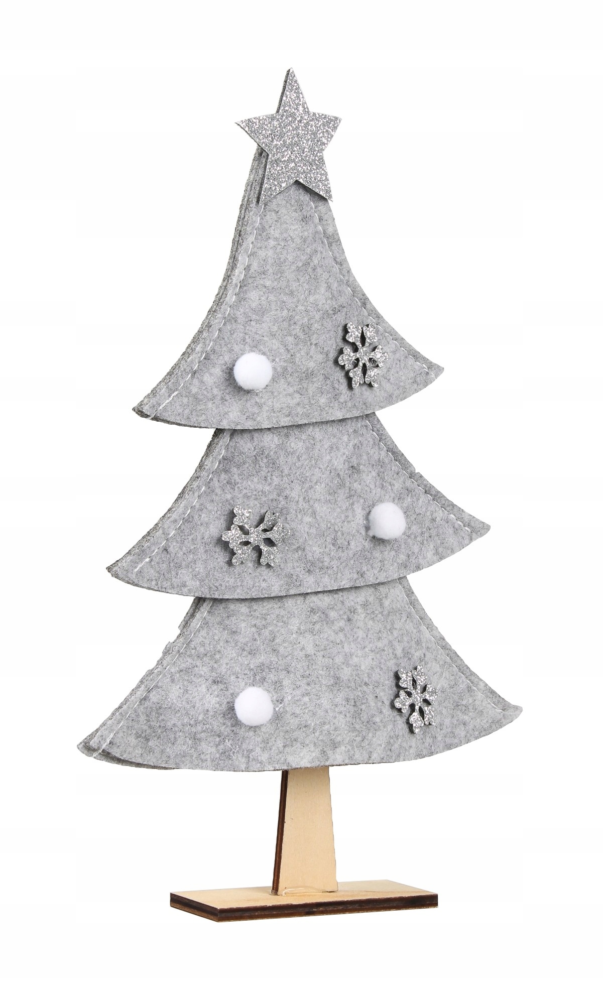 

Ozdoba Świąteczna Choinka Filcowa Szara Duża