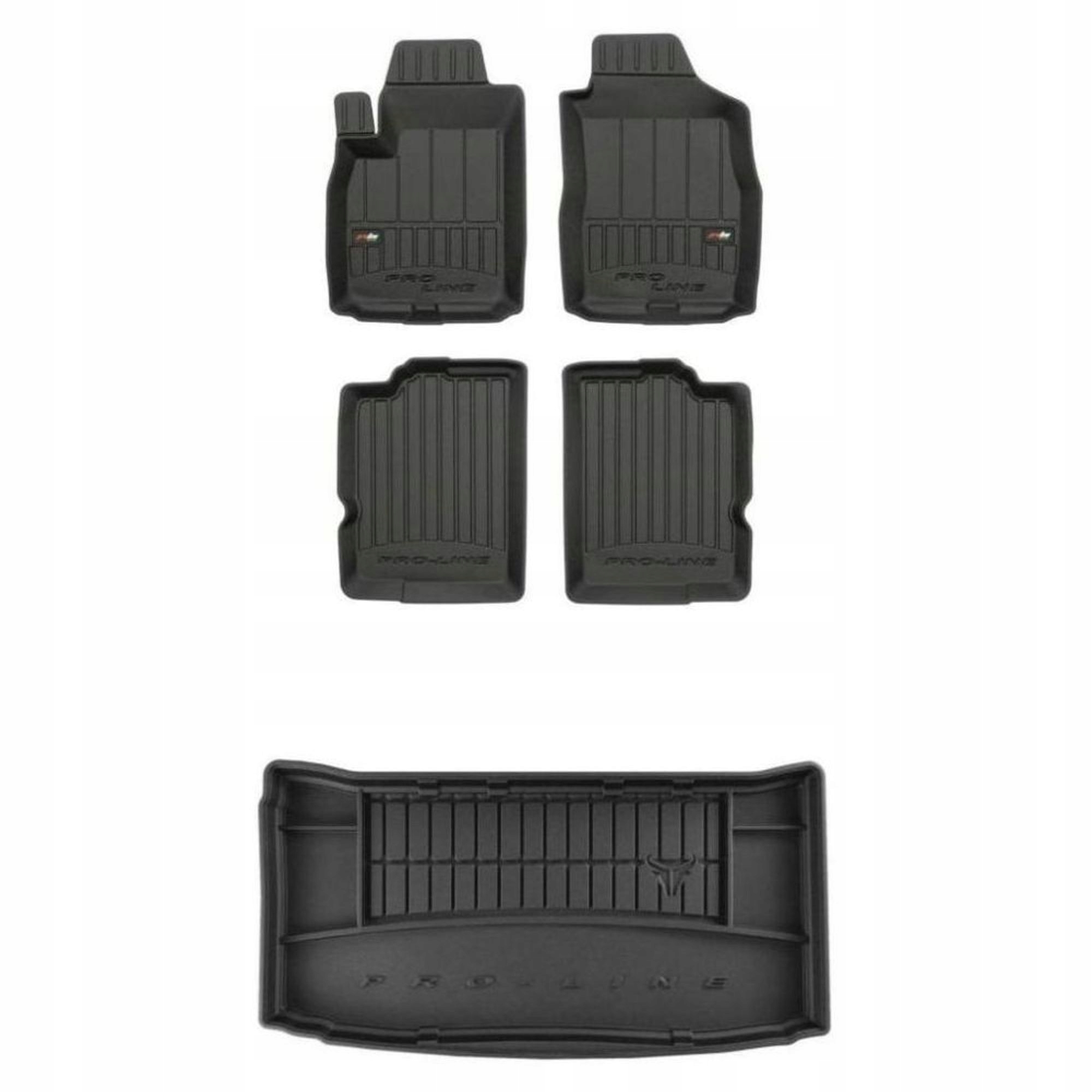 3D gumová sada koberců a rohožek Fiat Panda II 2003-2012 Hatchback