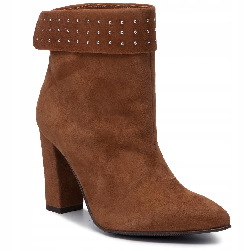 Eva Minge Dámské Kotníkové Boty Hnědé Kožené 40 3E5G4*