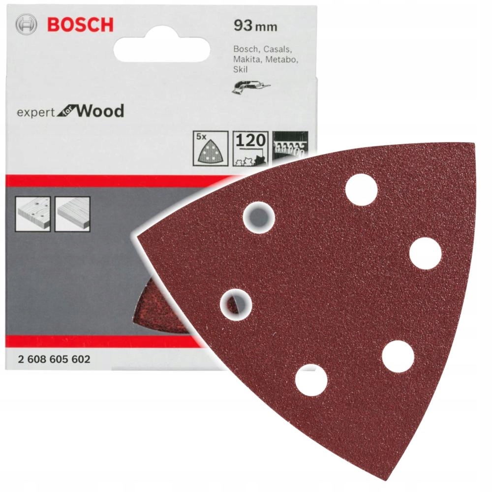 

Papier ścierny delta Bosch 93x93 gr.120 op. 5szt