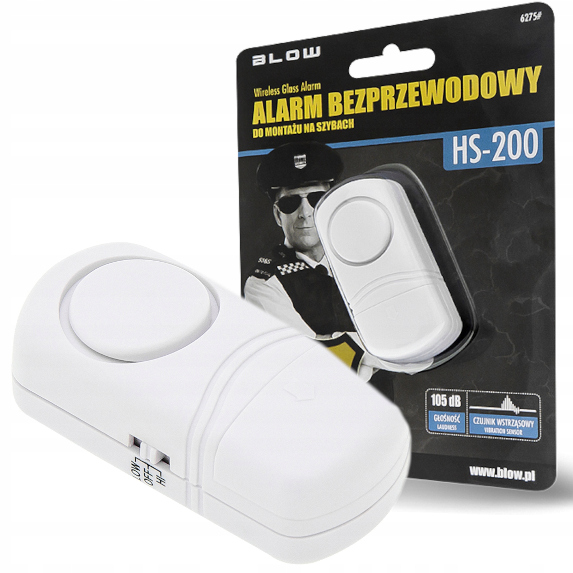 

Alarm bezprzewodowy czujka antywłamaniowa okno