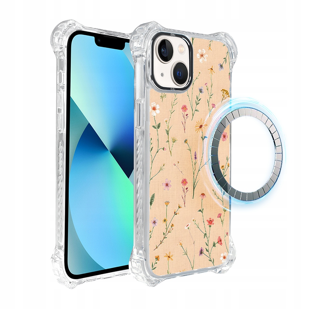 Pouzdro pro iPhone 13 Ibizu DropGuard Ultra s MagSafe, korálová louka