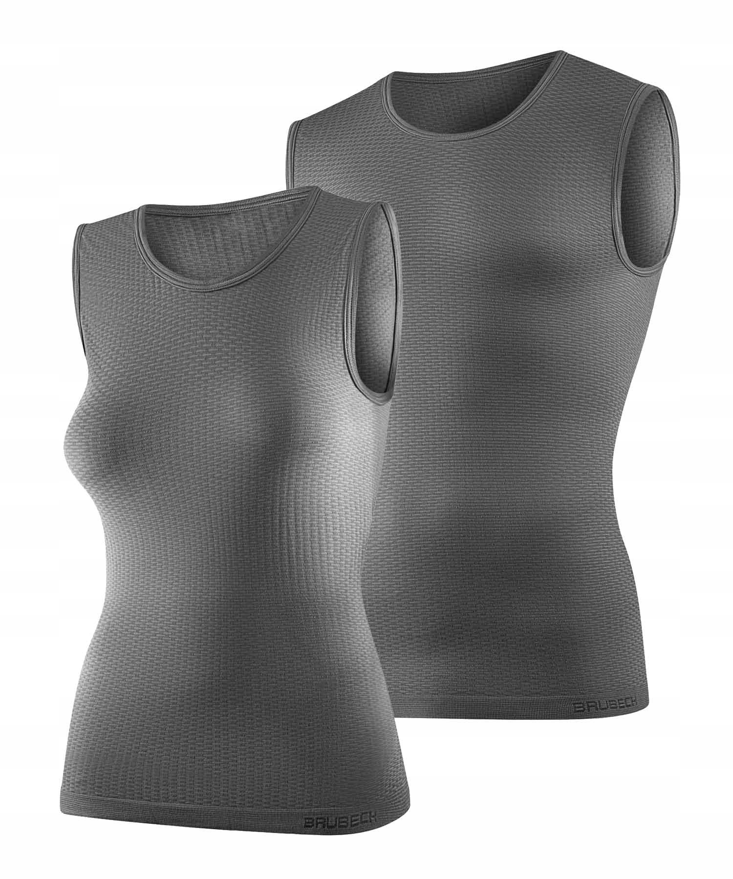 Brubeck Base Layer Potówka Koszulka Bezrękawnik Bez Rękawów Unisex Szara