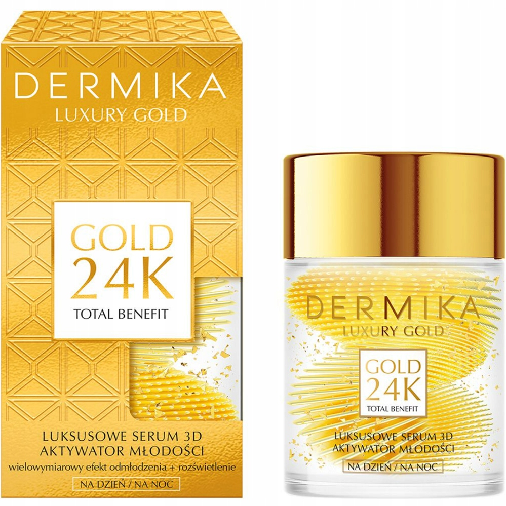 Dermika Luxury Gold 24K Total Benefit Luxusní omlazující sérum 3D 60 g