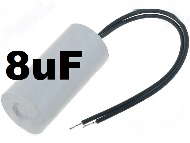 

Kondensator do silnika 8uF 450V 35x60mm