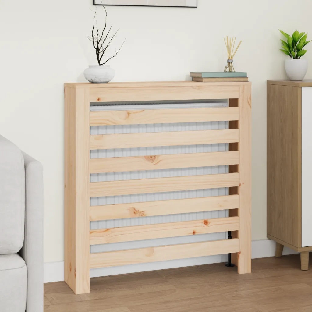 Petrashop Kryt na radiátor 79,5 x 19 x 84 cm masivní borové dřevo Hnědá 82