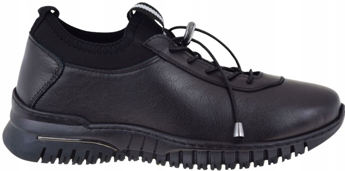 Dámské kožené sportovní polobotky Vacarro 535 černé módní a pohodlné VEL.40