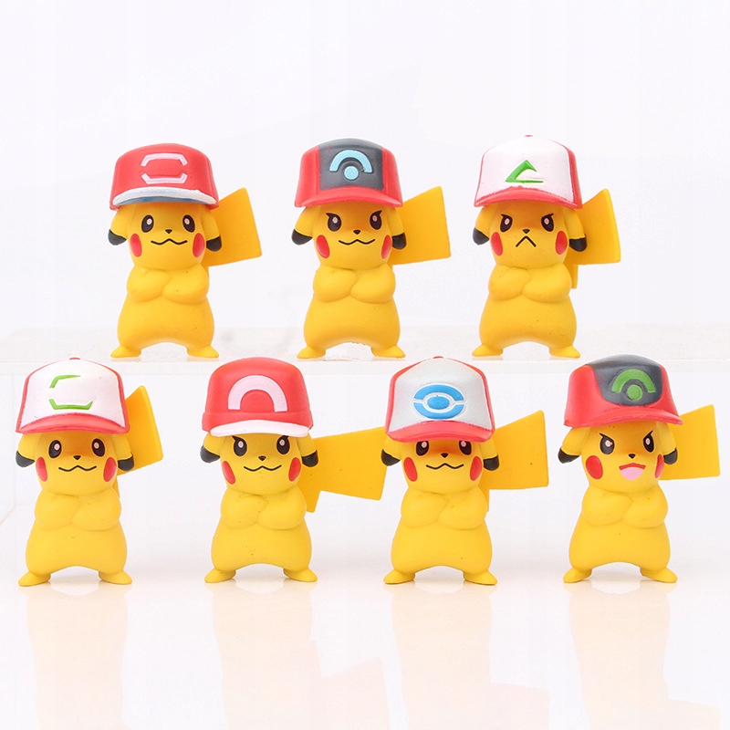 ZESTAW 7X FIGURKI 5cm POKEMON PIKACHU