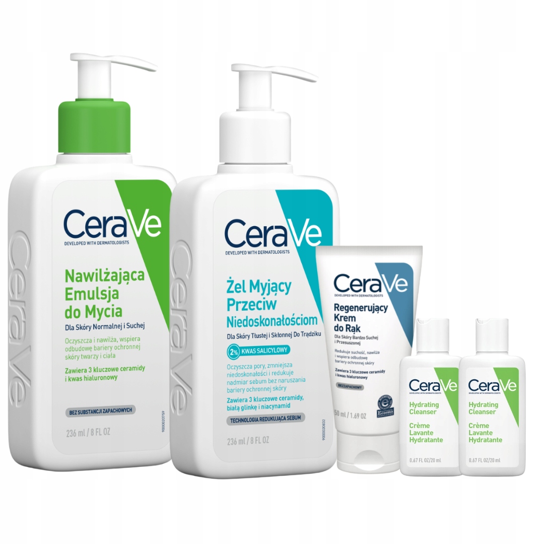 CeraVe Emulsja do Mycia, Żel Przeciw Niedoskonałościom 236ml Krem do rąk