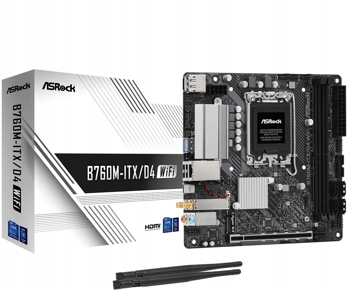 ASRock B760M-ITX D4 WiFi Płyta Główna Intel DDR4 mini-ITX — miniatura 2