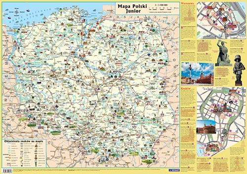 MAPA POLSKI JUNIOR. MAPA W TUBIE