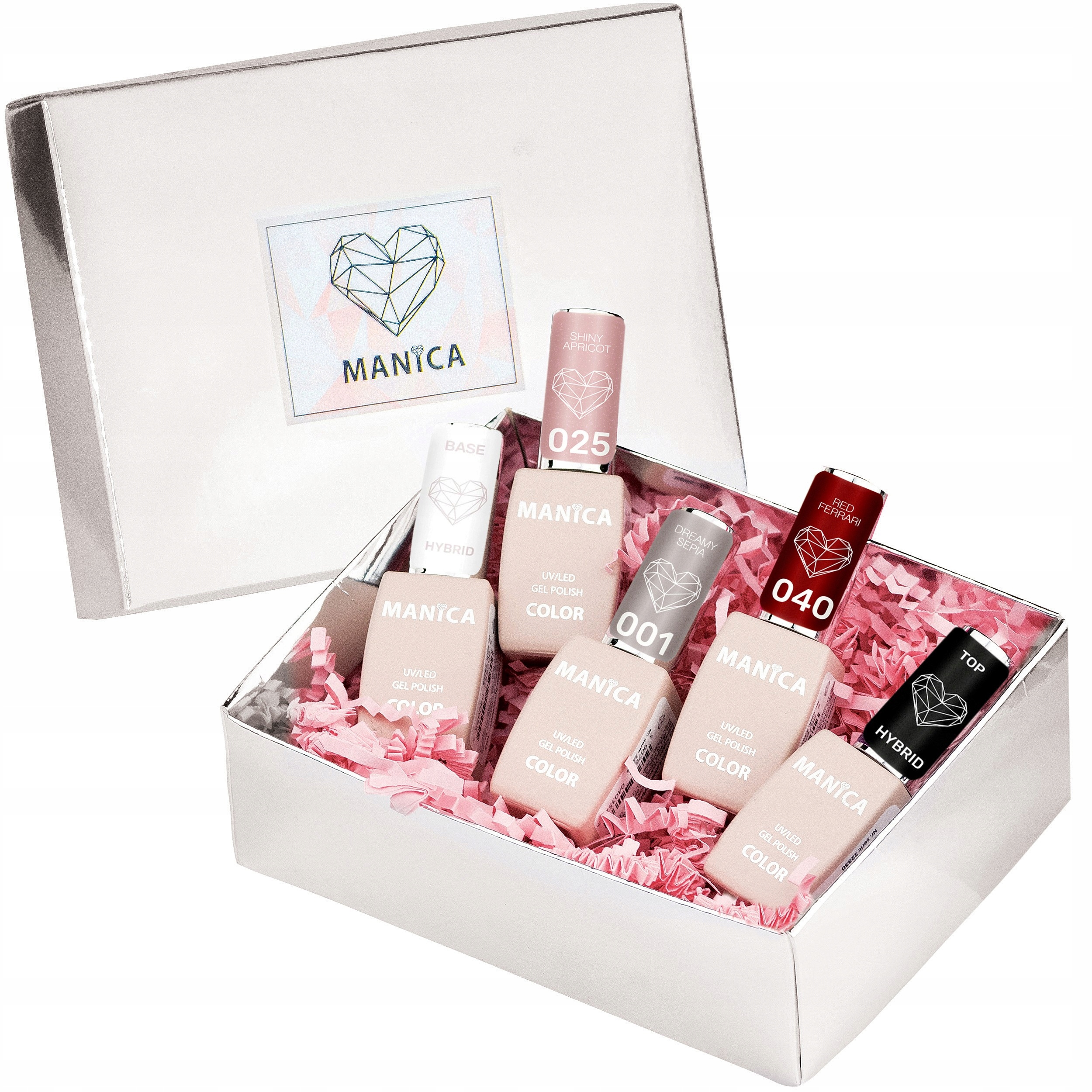 Manica Hybridní sada na nehty Dárek 5 x Základna Top Barvy dle výběru