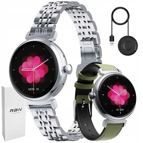 Dámské hodinky Chytré Hodinky Rubicon Hovory Bt Sms Fb 1.7 Palců Puls Kroky