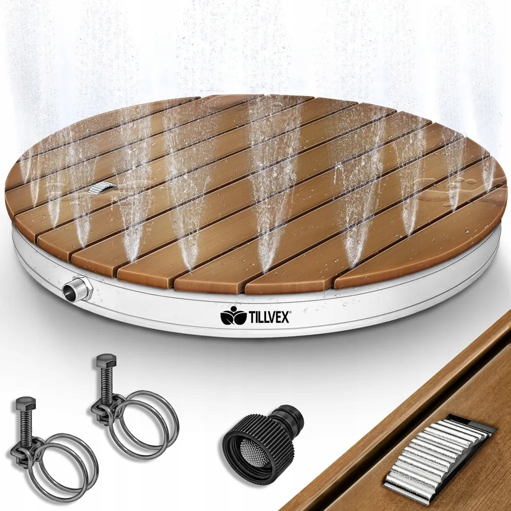 Vonkajšia Okrúhla Záhradná Sprcha Tillvex béžová