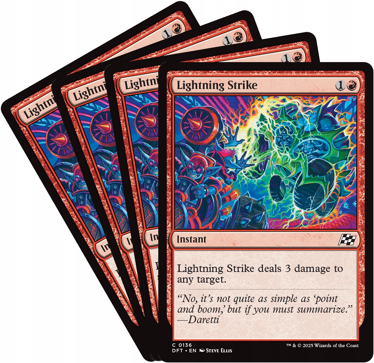 [mtg] Playset: 4x Lightning Strike (dft)