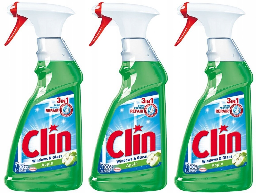 

Płyn do szyb Clin rozpylacz jabłkowy 500ml x 3