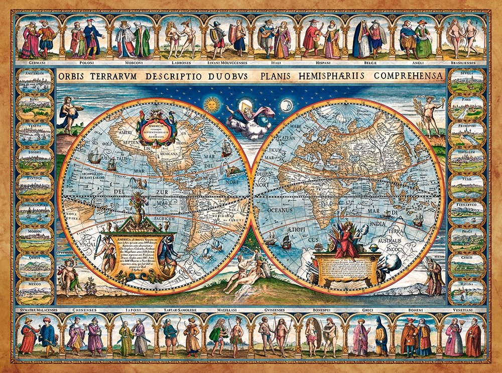 

Puzzle Historyczna Mapa Świata 2000 9+ Castor