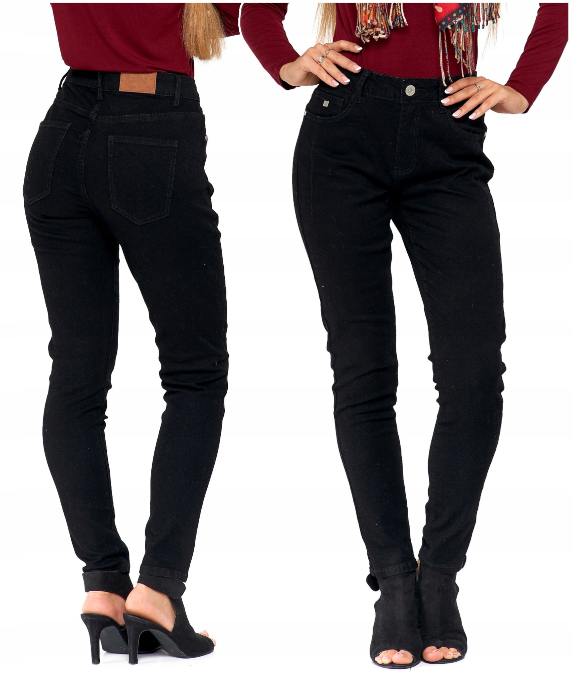 Dámské džínové kalhoty mom fit Pásek Moraj L