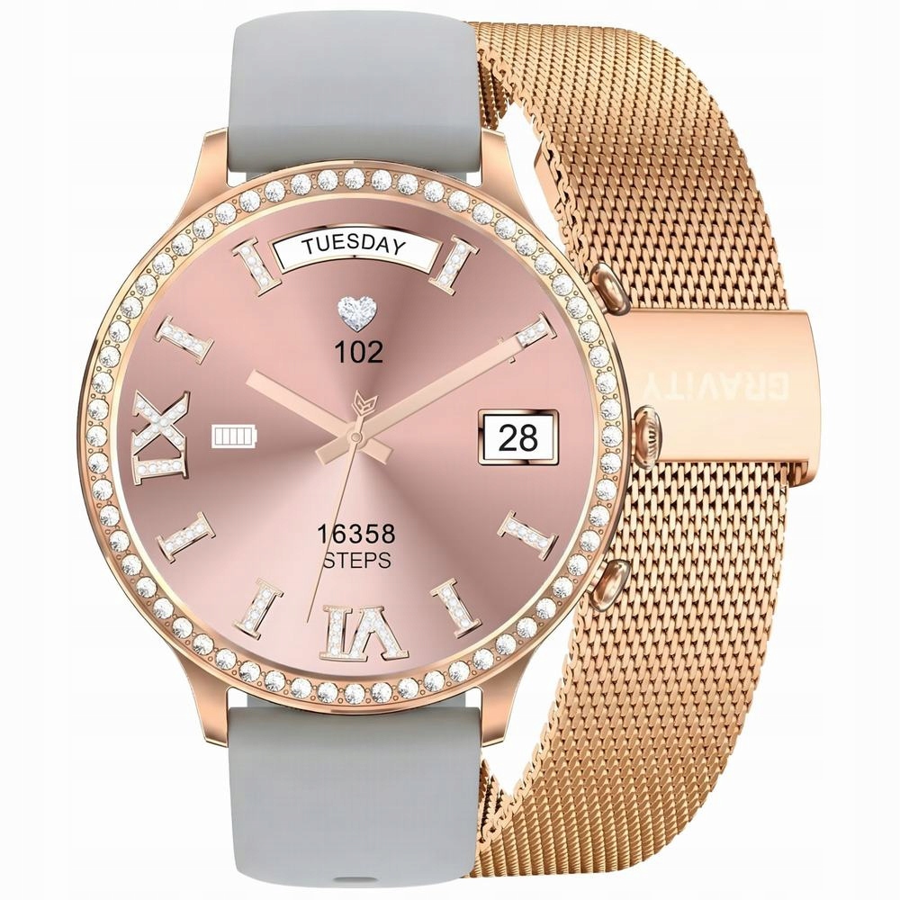 Chytré Hodinky Dámský Gravity GT5-8 Přídavný Pásek (sg043h) Gravírování