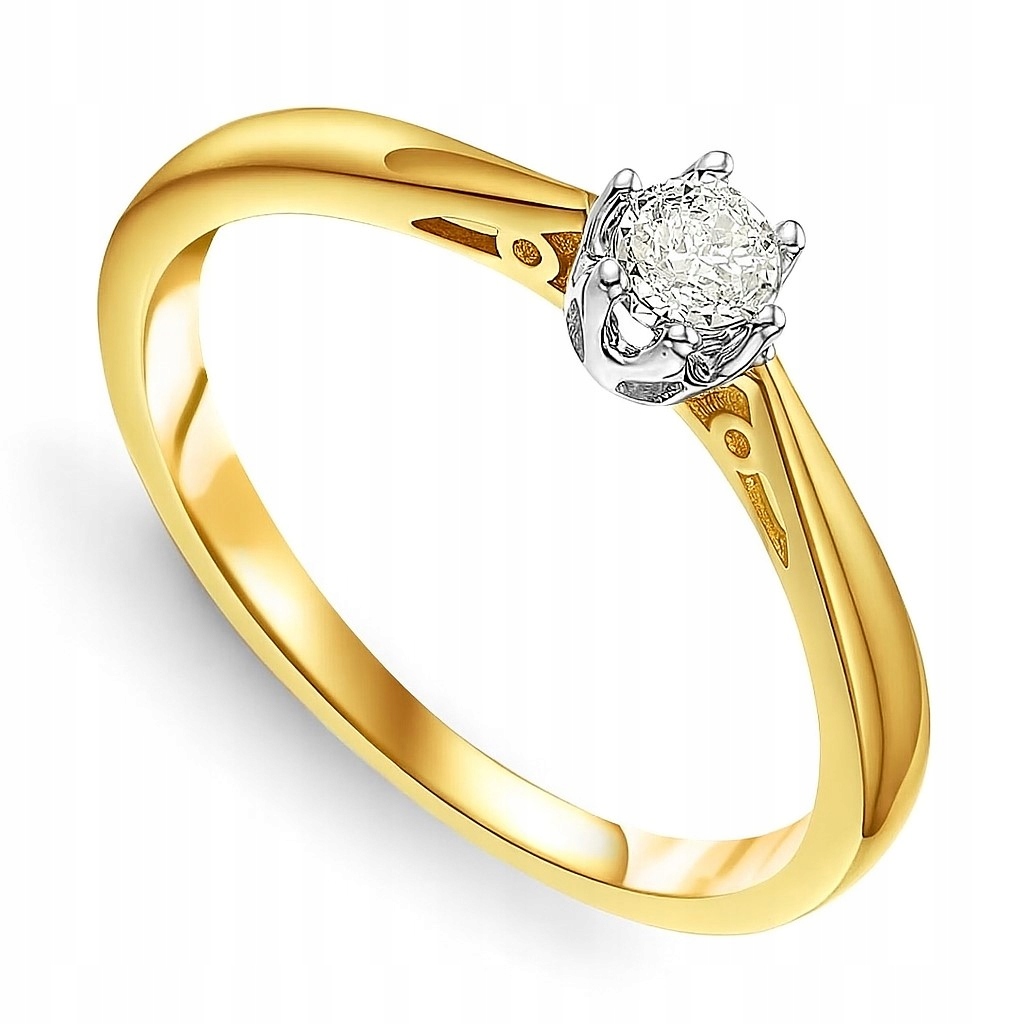 Prstýnek Au 585 s diamanty R88312YW VEL.13