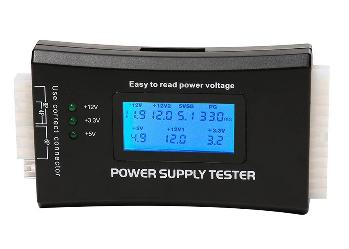 

AK328 Tester Zasilaczy Atx Itx Btx Molex Sata LCD