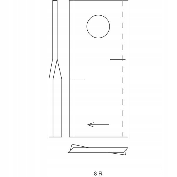 Nóż kosiarki rotacyjnej Vicon Fella prawy 99358700 Waga produktu z opakowaniem jednostkowym 0.1 kg
