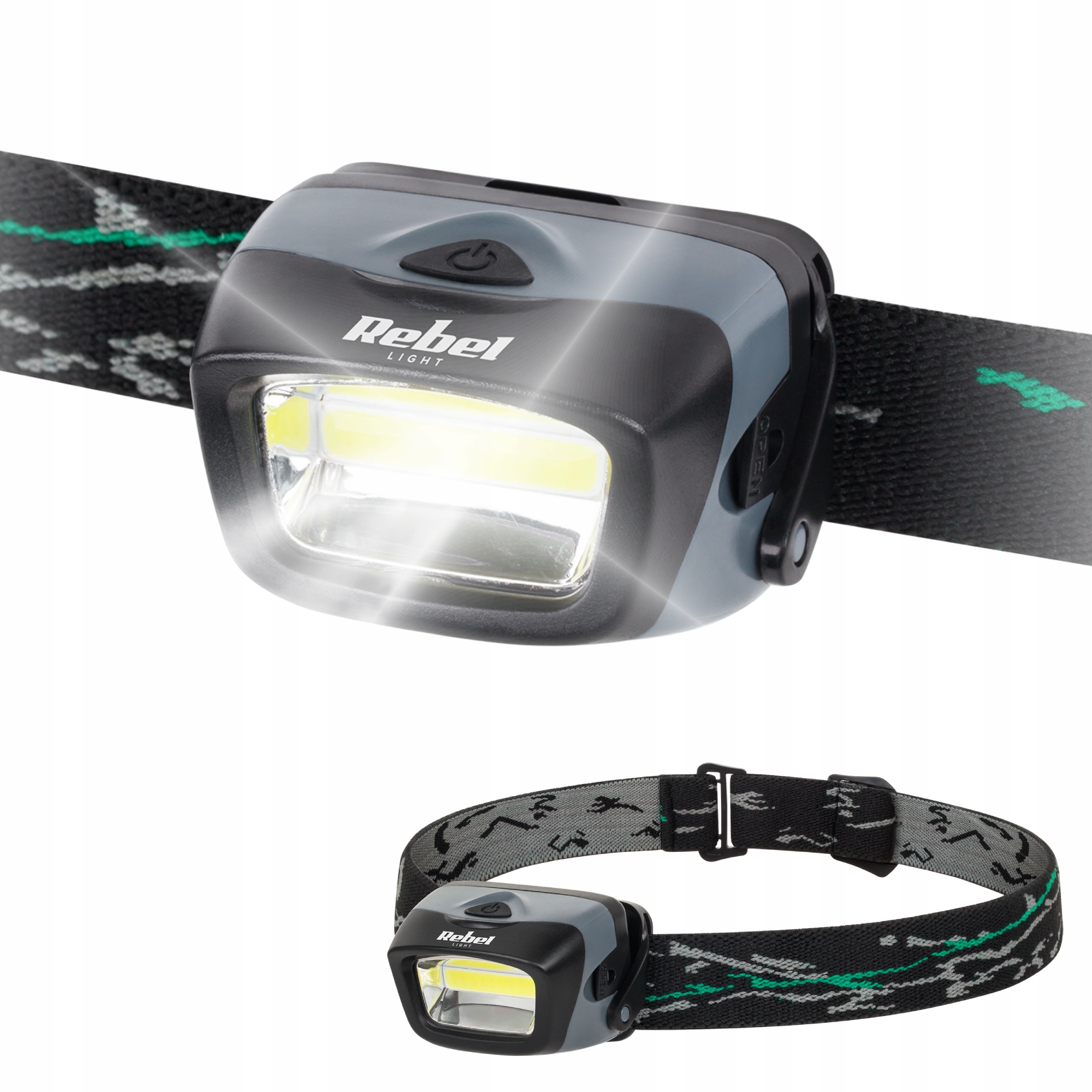 Profesjonalna Latarka Czołowa Vipow z 120 Lm Led Cob 3 W zasięg 20 m