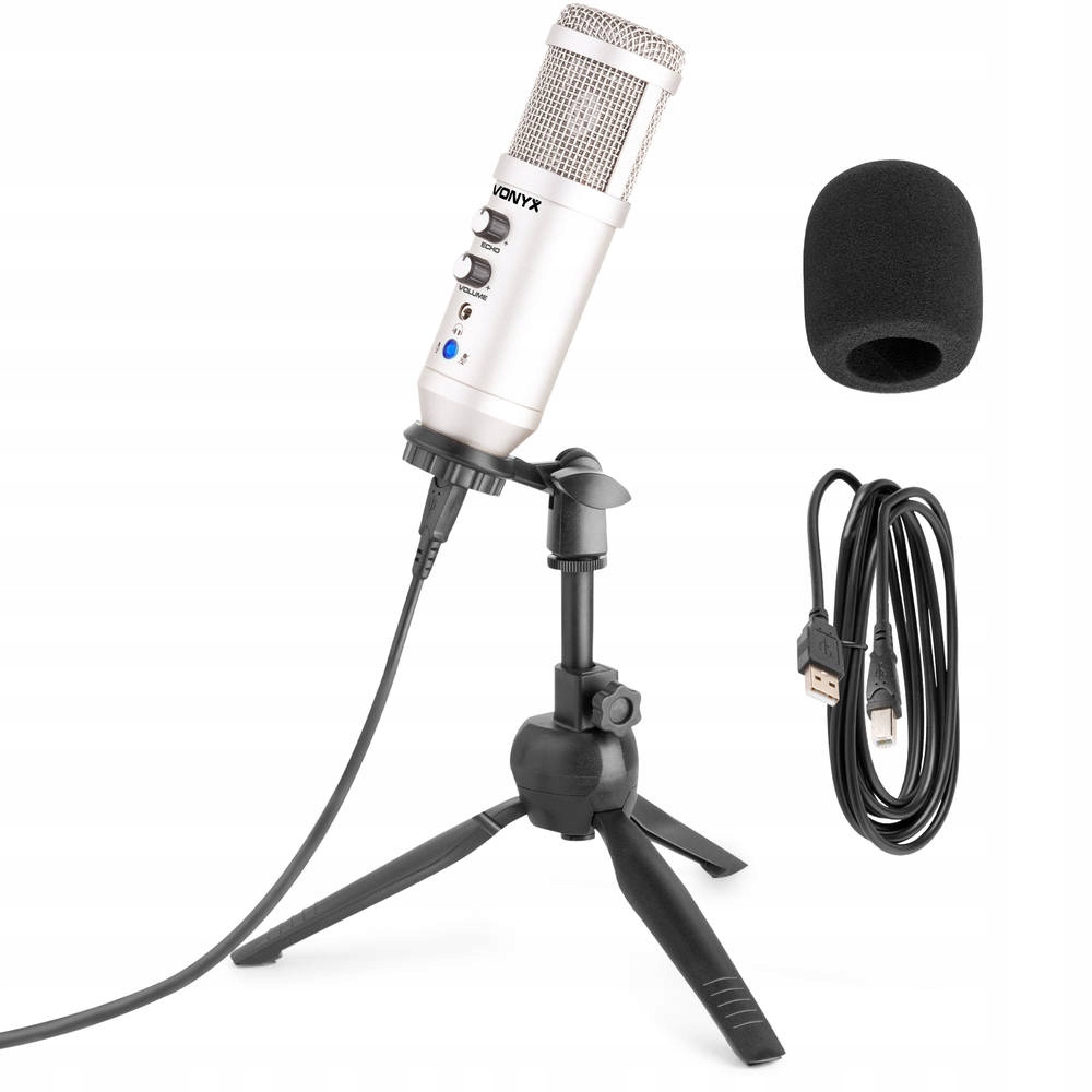 Mikrofon USB do KOMPUTERA ze statywem Vonyx Kod producenta 173.552