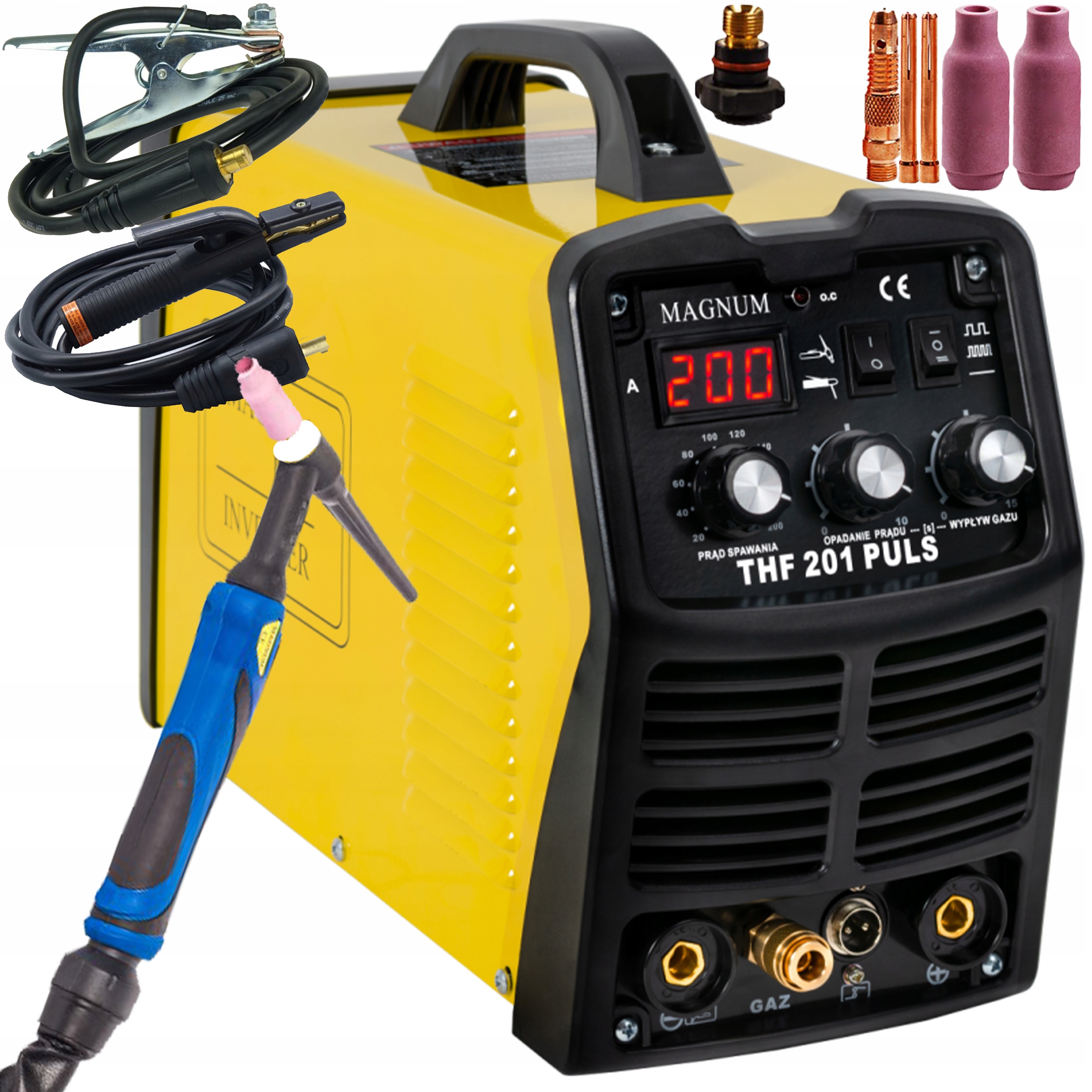 Svařovací stroj Magnum Tig Thf 201P Hf DC Mma 200A 230V LCD 60%