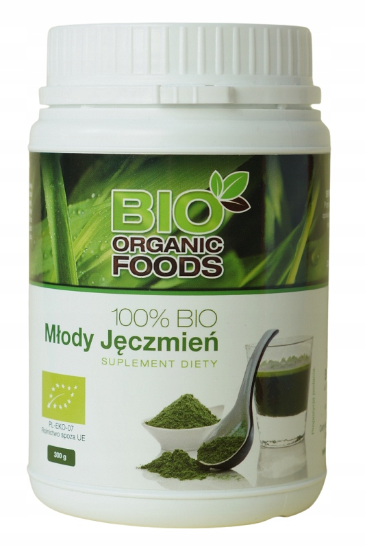 Šťáva z mladého ječmene v prášku bio 300 g Bio Organic Foods