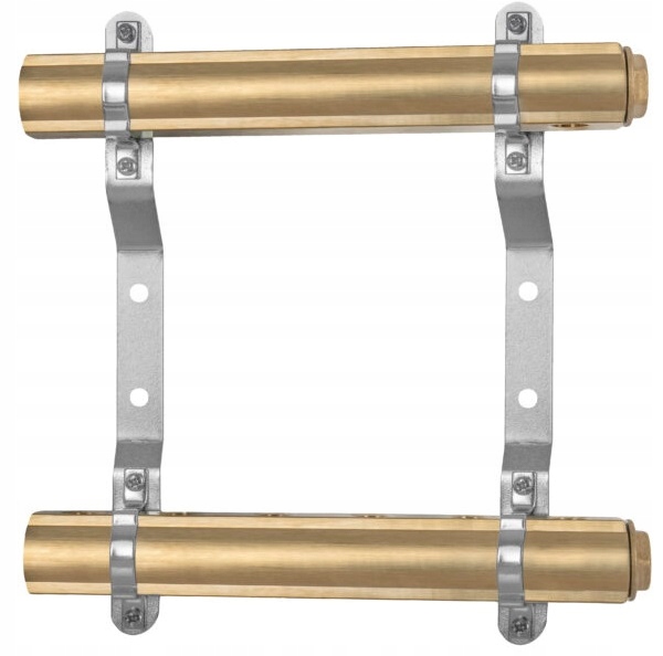 Mosazný Rozdělovač Bez Armatur Holý 7 Sekční Pro Topení Držáky