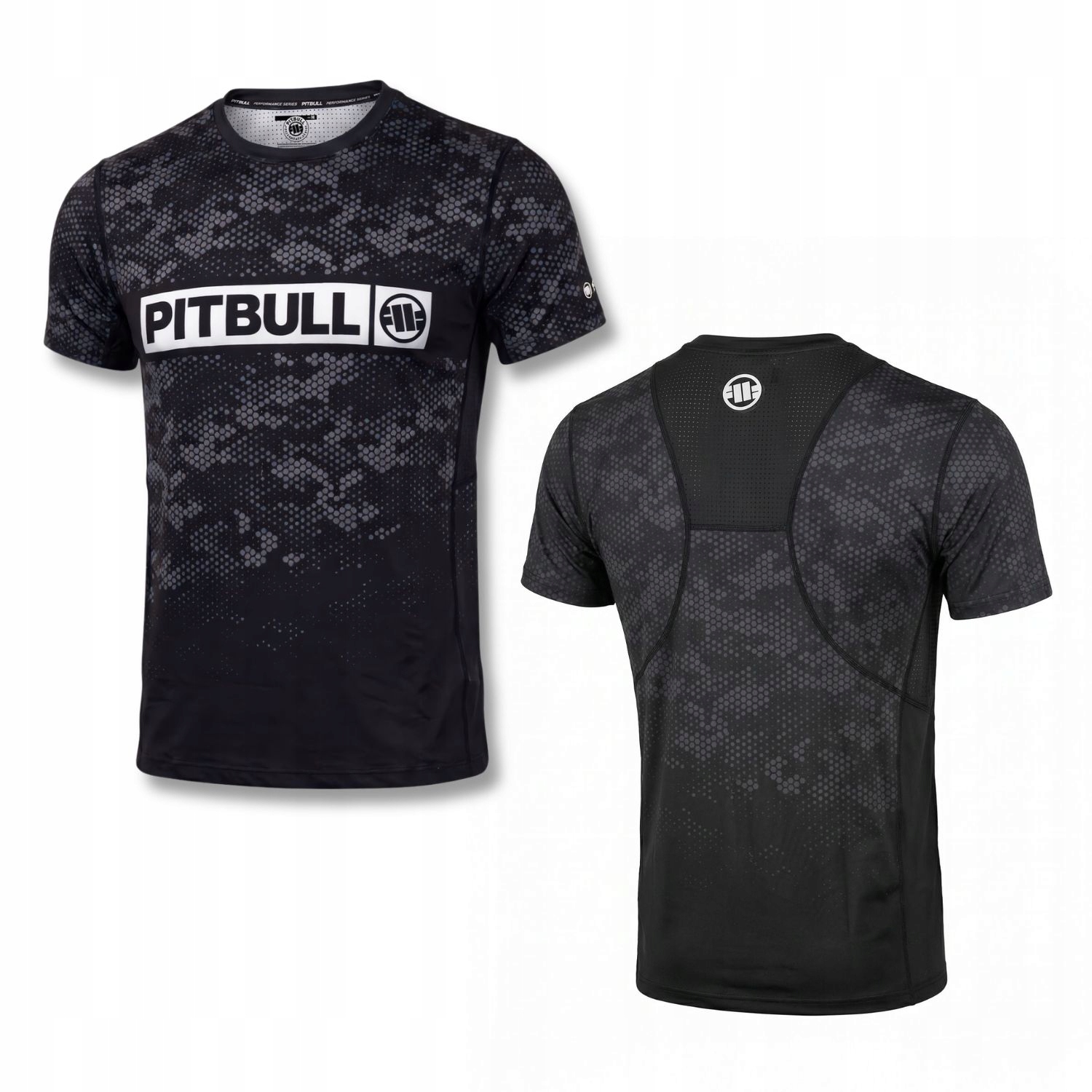 Męska Koszulka Mesh Pitbull techniczna sportowa Hex Camo Hilltop