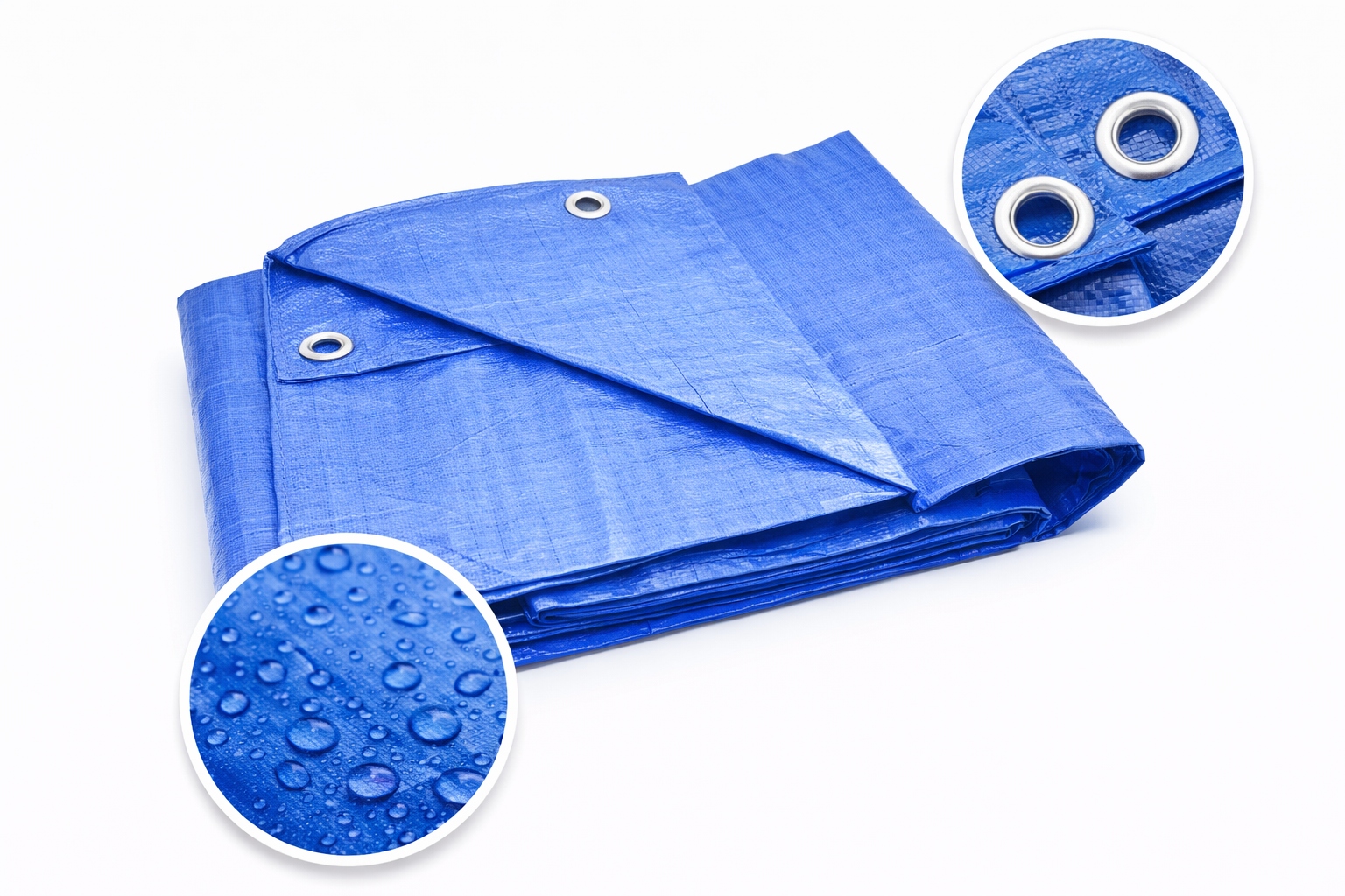 Plachta 15X20 M Modrá Ochranná Krytina Vodotesná S Očkami