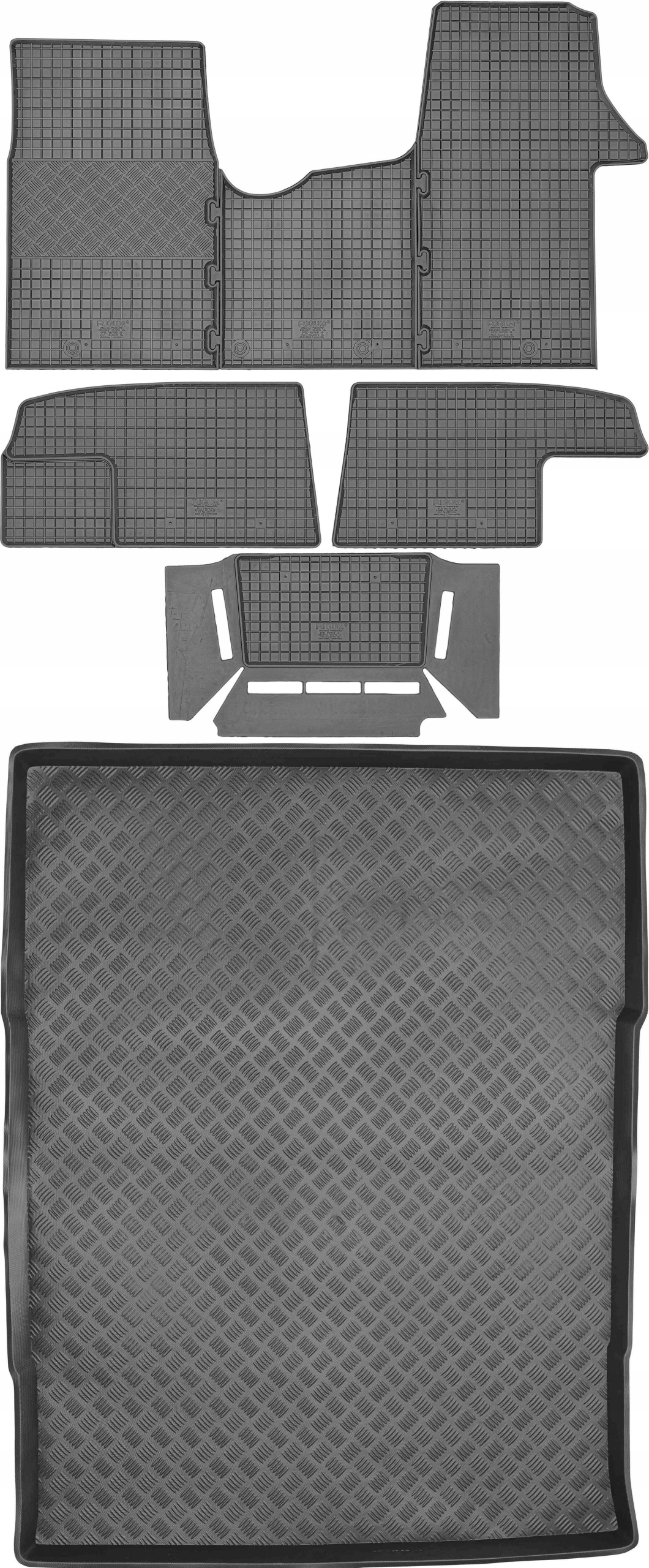 Renault Trafic III Van 2014 Sada Gumové rohože rohož