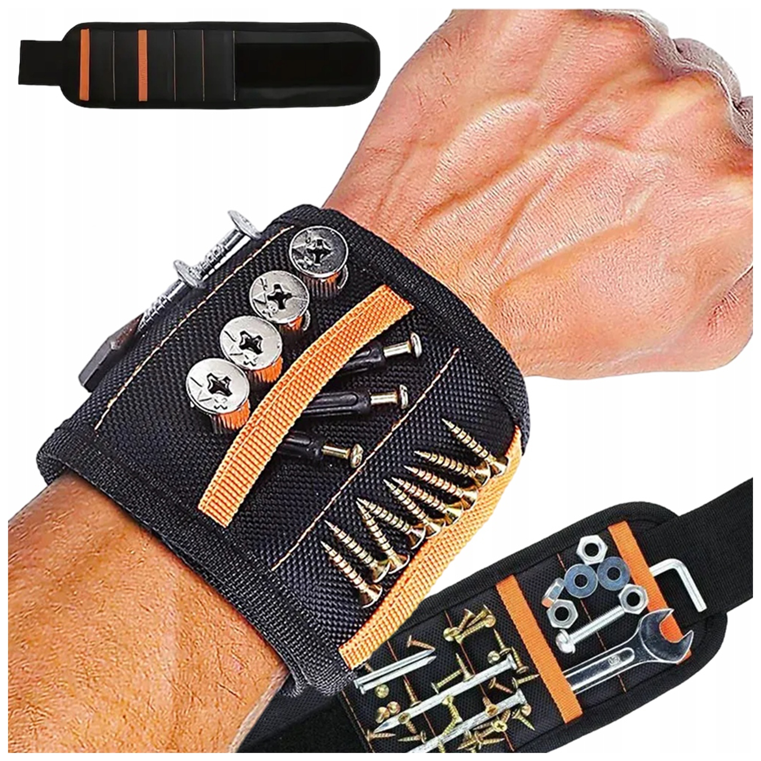 OPASKA MAGNETYCZNA NA NADGARSTEK RĘKĘ Z KIESZENIAMI DO WARSZTATU MOCNA