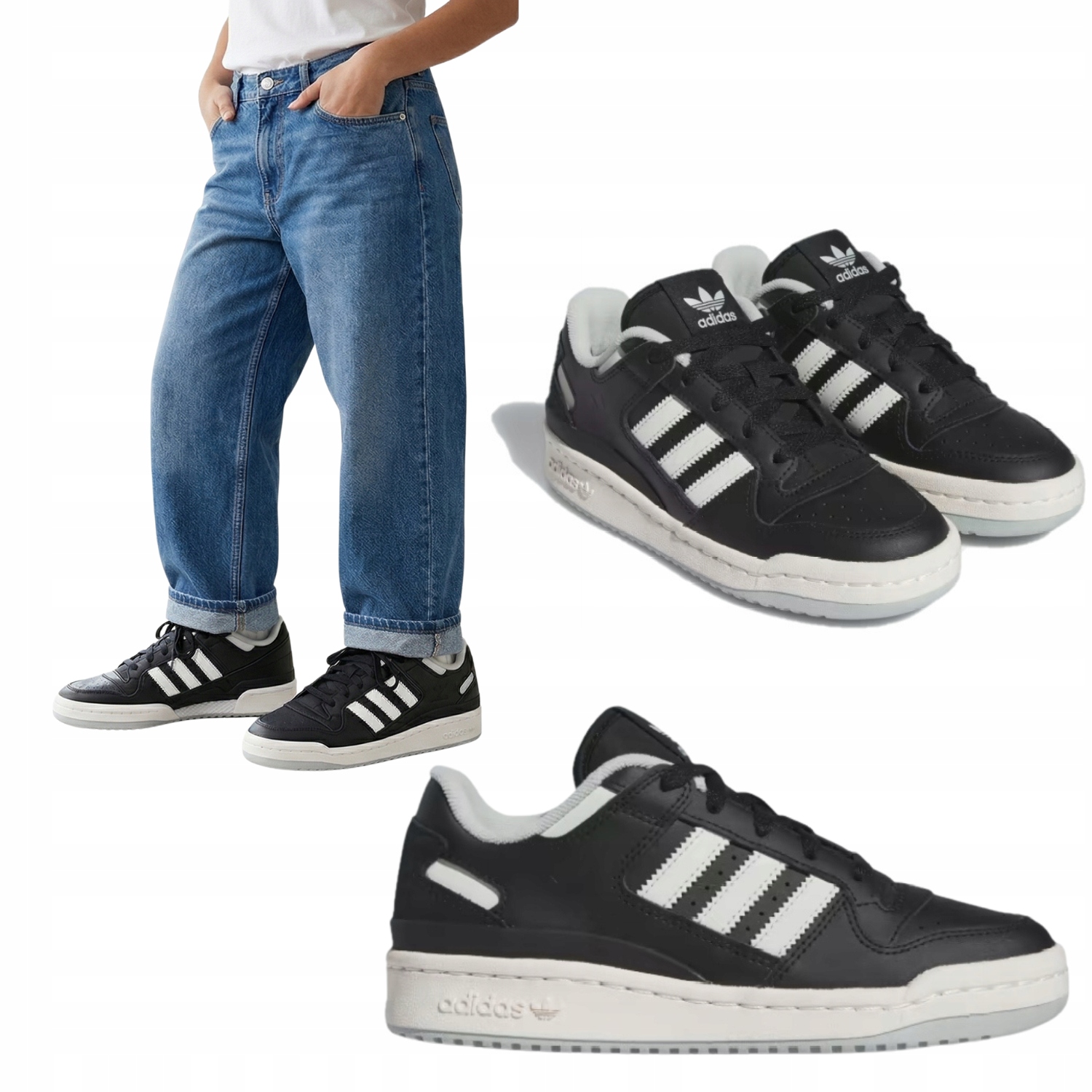 Dámské sportovní boty Adidas Forum Low Černé Bílé Klasika IF2684 38 2/3EU